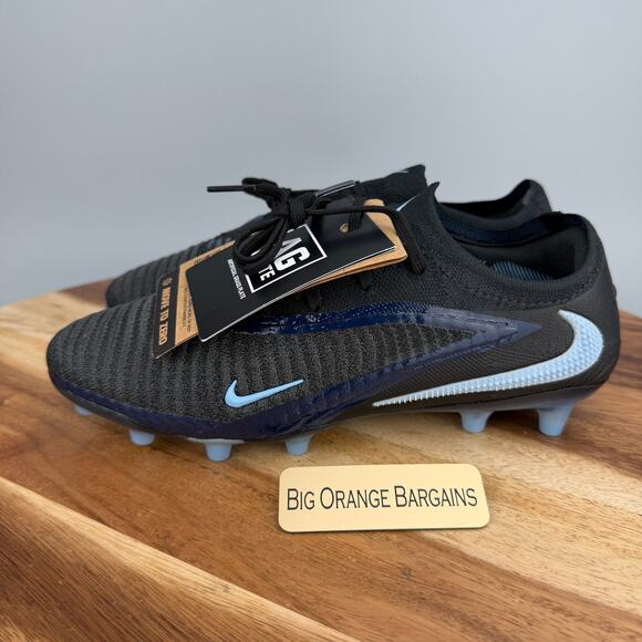 Nike Phantom 6 Low Elite AG-Pro Black Blue HQ2335 003 Men\'s Size 6.5 Soccer main image 6
